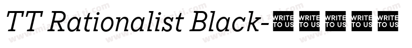 TT Rationalist Black字体转换